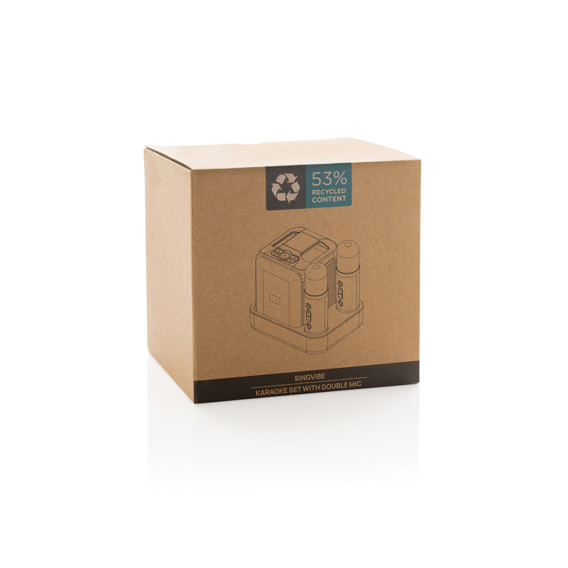 Luksuzni karaoke set od reciklirane plastike s dvostrukim mikrofonom