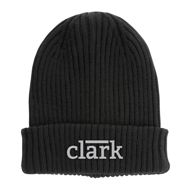 Promotivna zimska pletena kapa, crne boje s tiskom | Poslovni pokloni