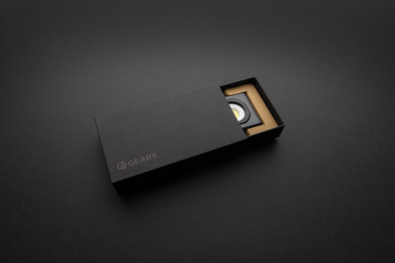 Promo džepna svjetiljka izrađena od reciklirane plastike, sive boje | Poslovni pokloni