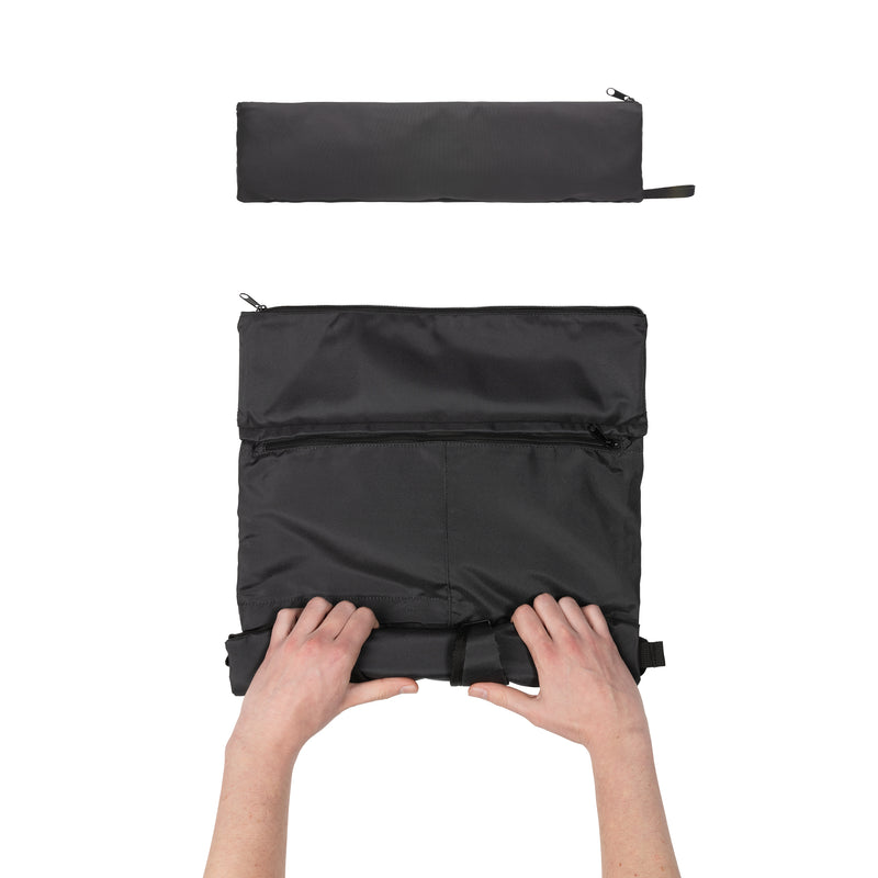 Promotivni sklopivi ruksak, crne boje | Promidžbeni pokloni