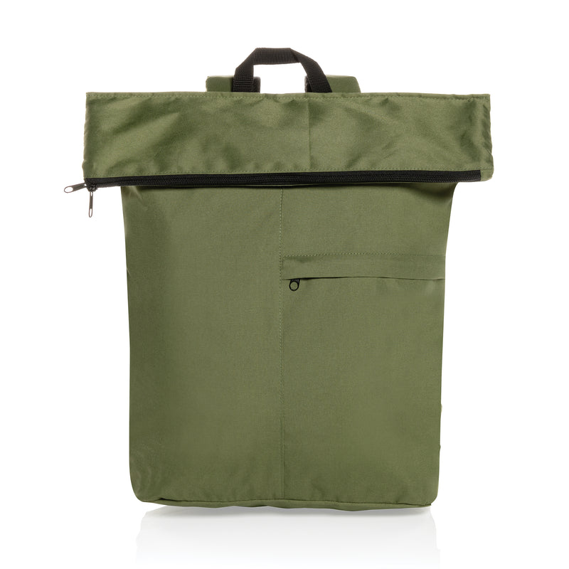 Promotivni sklopivi ruksak, zelene boje | Reklamni pokloni