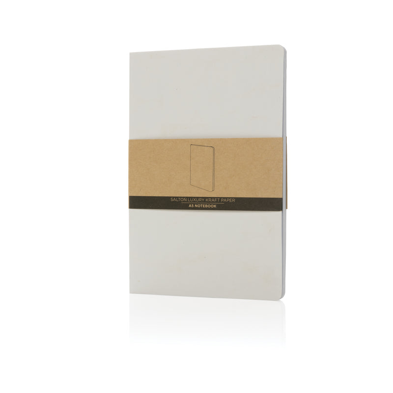 Promidžbena A5 bilježnica/notes od recikliranog papira, bijele boje | Poslovni pokloni