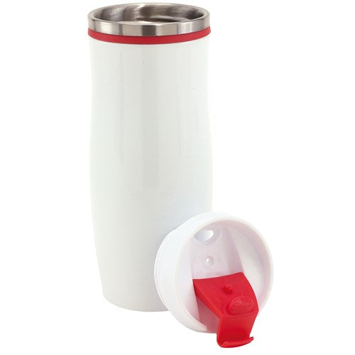 Promotivna moderna termos boca s duplim stijenkama, crvene boje, za tisak loga | Poslovni pokloni