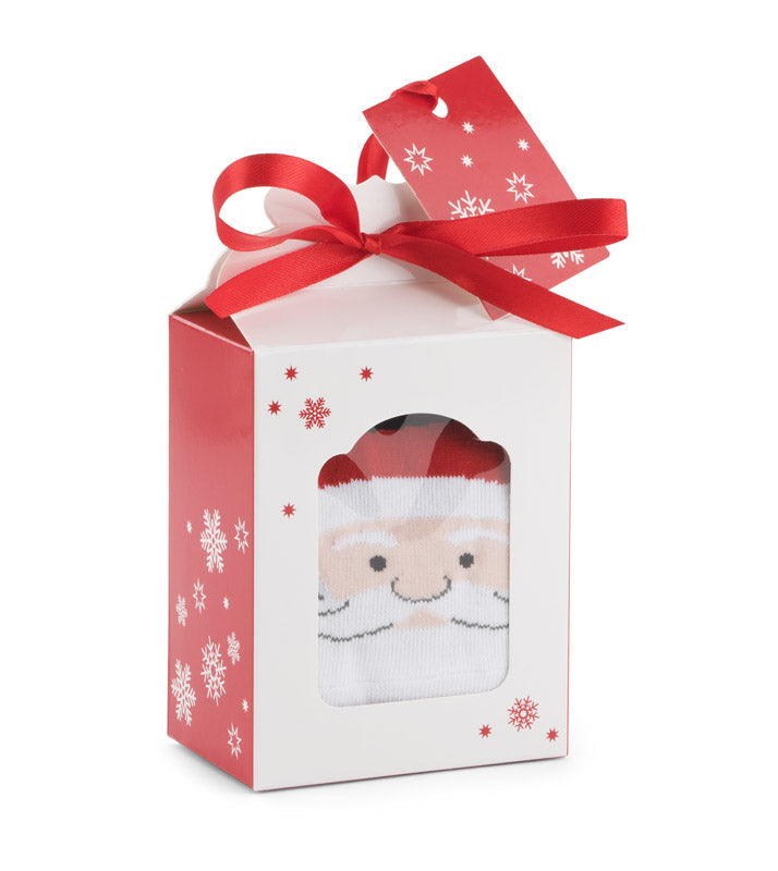 Promotivne čarape s božićnim motivima, 2 para, navy plave boje, u poklon kutiji za tisak loga | Poslovni pokloni