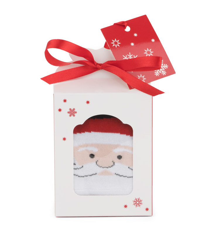 Promotivne čarape s božićnim motivima, 2 para, navy plave boje, u poklon kutiji s tiskom loga | Poslovni pokloni