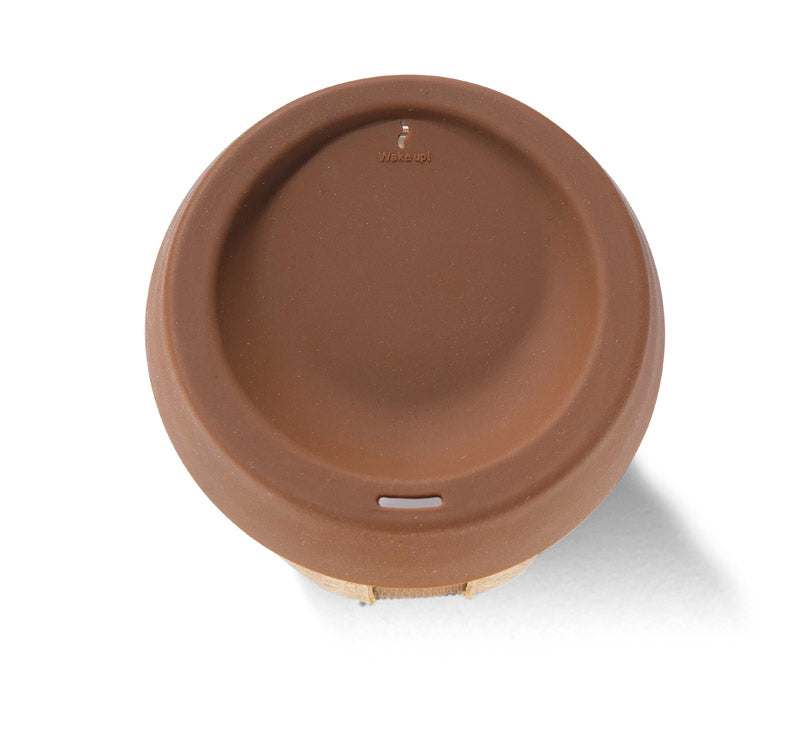 Eko promo staklena šalica s omotačem od pluta, 380ml, smeđe boje, za tisak loga | Poslovni pokloni