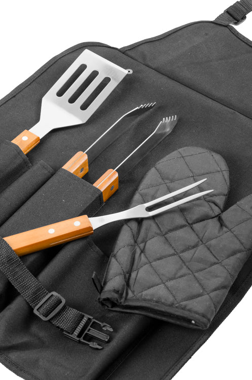 Promotivni set za roštilj s pregačom | Poslovni pokloni i promotivni proizvodi za tisak loga