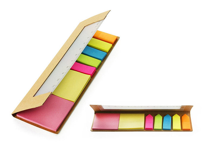 Promotivni set samoljepljivih papirića s ravnalom | Poslovni pokloni