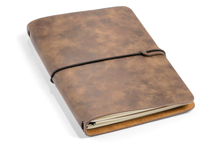 Poslovni pokloni | Promo pokloni | Promotivni notes retro A5, za lasersku gravuru logotipa, smeđe boje