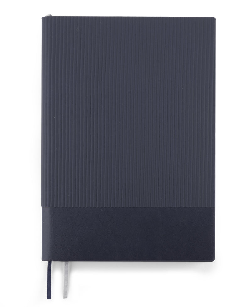 Reklamni notes A5 s mekim koricama i kombinacijom materijala, navy plave boje | Poslovni pokloni