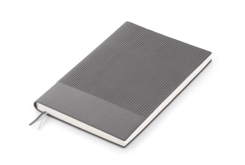 Promotivni notes A5 s mekim koricama i kombinacijom materijala, sive boje | Poslovni pokloni
