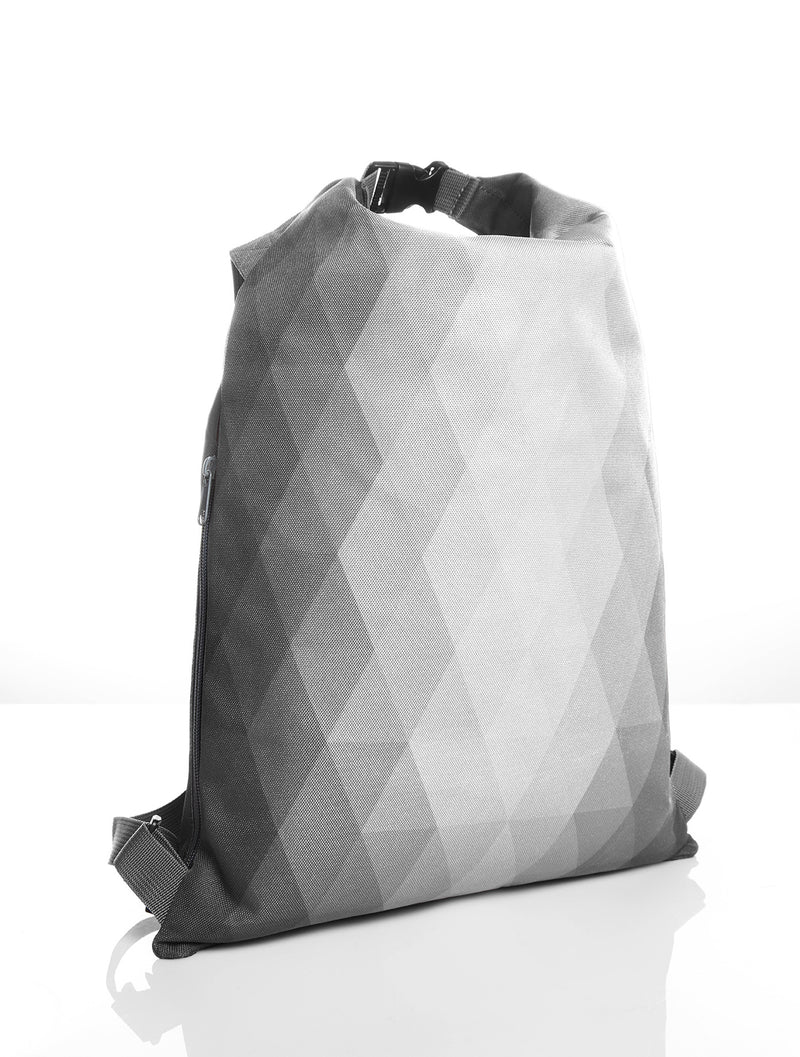 Moderni promotivni ruksak s dijamantnim uzorkom, svijetlosive boje | Poslovni pokloni