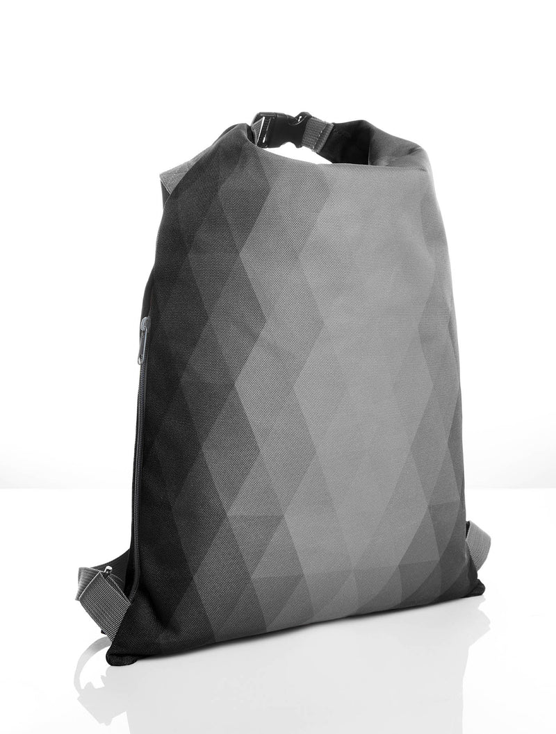 Moderni promotivni ruksak s dijamantnim uzorkom, crne boje | Poslovni pokloni