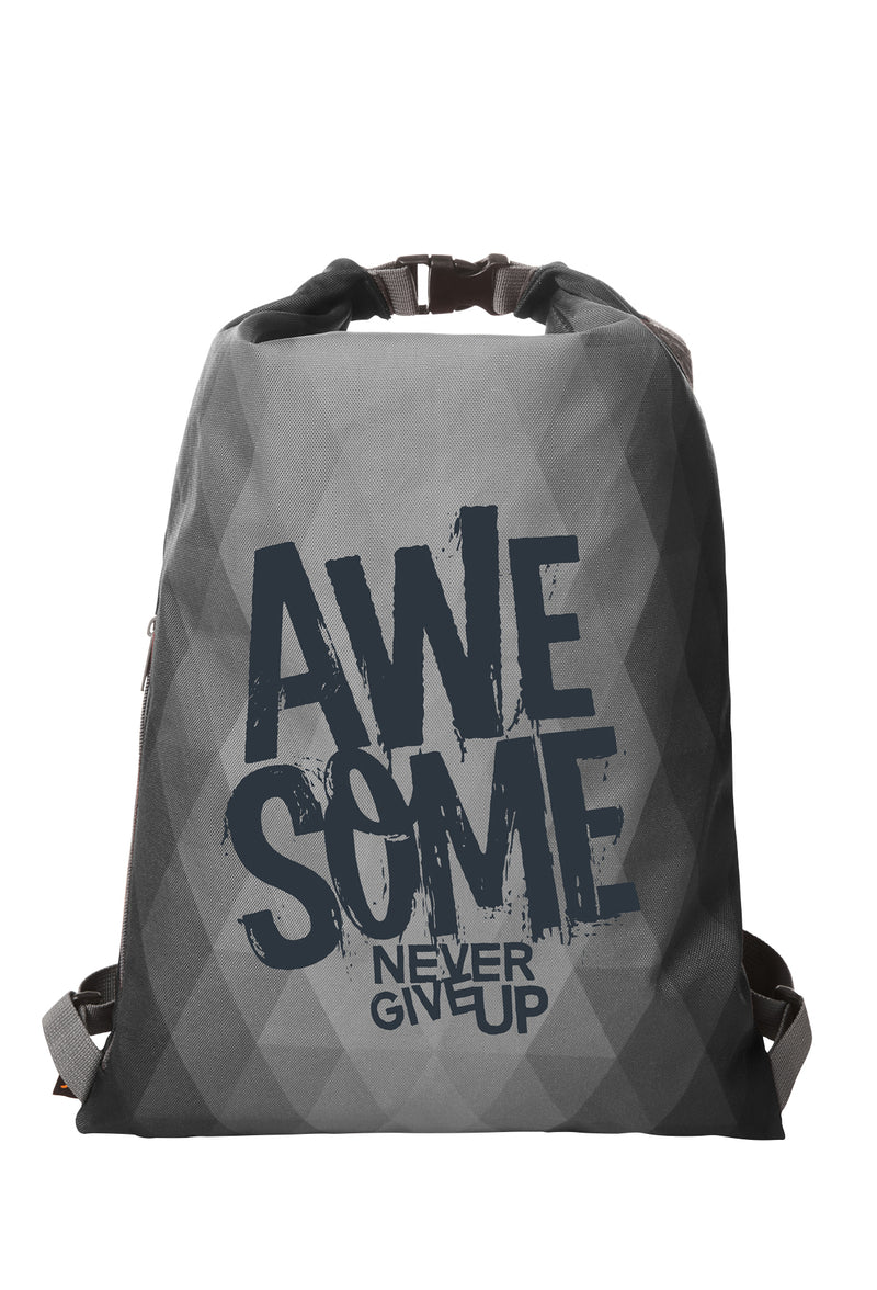 Moderni promotivni ruksak s dijamantnim uzorkom, crne boje, s tiskom loga | Poslovni pokloni