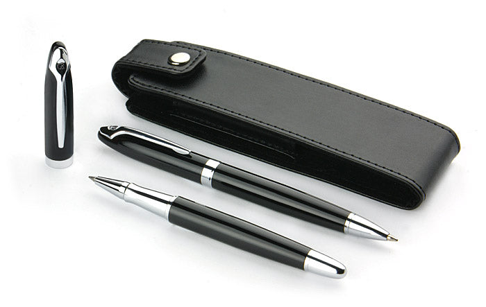 Reklamni luksuzni set kemijskih olovki u PU futroli | Poslovni pokloni