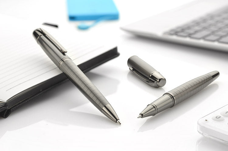 Promotivni luksuzni set za pisanje u poklon kutiji, grafitne boje | Poslovni pokloni