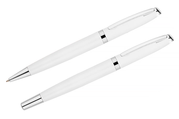 Reklamni set za pisanje Elegance, bijele boje | Poslovni pokloni