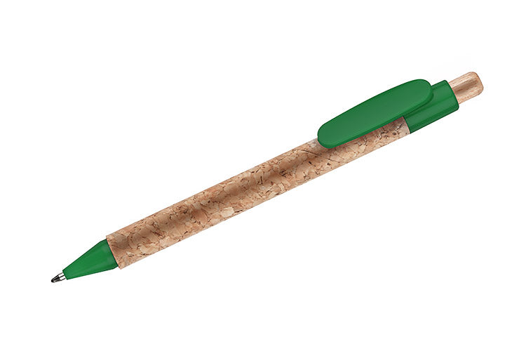 Promotivna kemijska olovka od pluta, zelene boje | Poslovni pokloni
