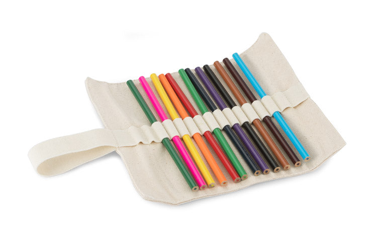 Promotivni set drvenih bojica u pamučnoj futroli | Poslovni pokloni