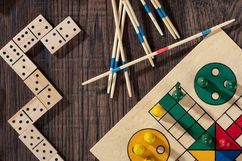 Drveni eko set igara 4u1