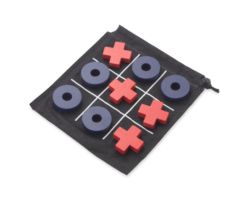 Križić kružić je dobro poznata igra koju igraju dva igrača. Pakirana je u crnoj vrećici s tiskanom pločom. Mali proizvod, savršen za ponijeti na putovanje.