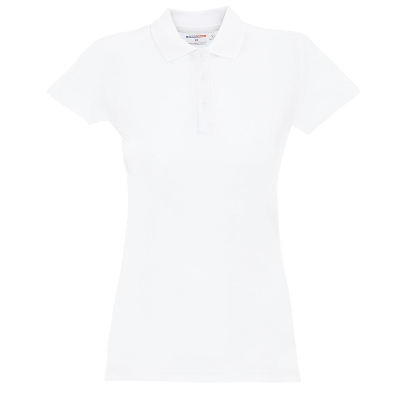 Poslovni pokloni | Promo pokloni | Promotivna ženska polo majica Ladies heavy, 180g/m2, za tisak ili strojni vez / štik logotipa, bijele boje