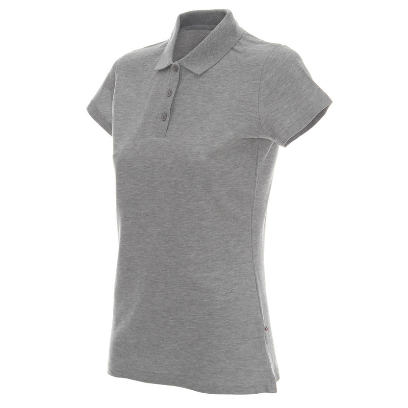 Poslovni pokloni | Promo pokloni | Promidžbena ženska polo majica Ladies heavy, 180g/m2, za tisak ili strojni vez / štik logotipa, sive melange boje