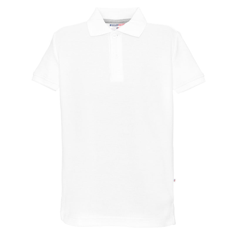 Poslovni pokloni | Promo pokloni | Promotivna dječja polo majica Polo kid, 180g/m2, za tisak ili strojni vez / štik logotipa, bijele boje