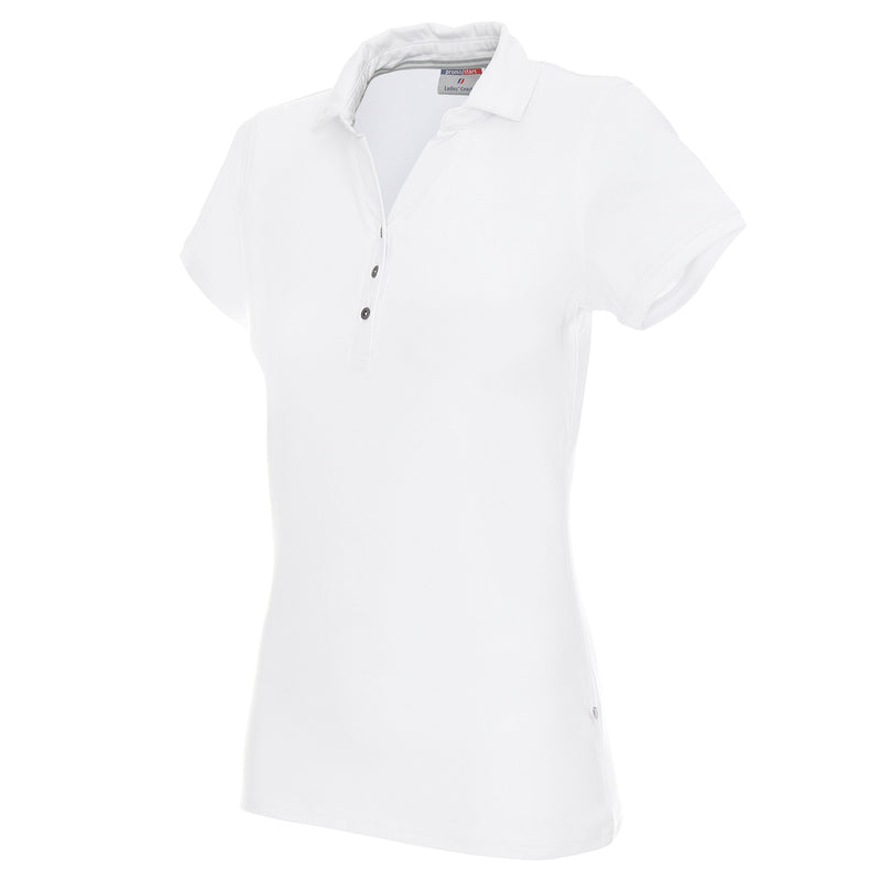 Reklamna ženska polo majica Ladies' coast, 210 g/m2, bijele boje, za tisak ili vez loga | Poslovni pokloni