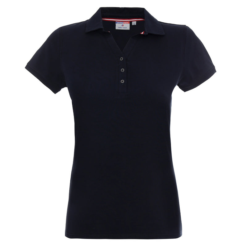Reklamna ženska polo majica Ladies' coast, 210 g/m2, navy plave boje | Poslovni pokloni
