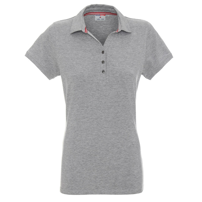 Reklamna ženska polo majica Ladies' coast, 210 g/m2, sive melange boje | Poslovni pokloni