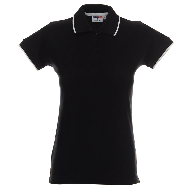 Promotivna ženska polo majica Ladies' line, 200 g/m2, crne boje | Poslovni pokloni