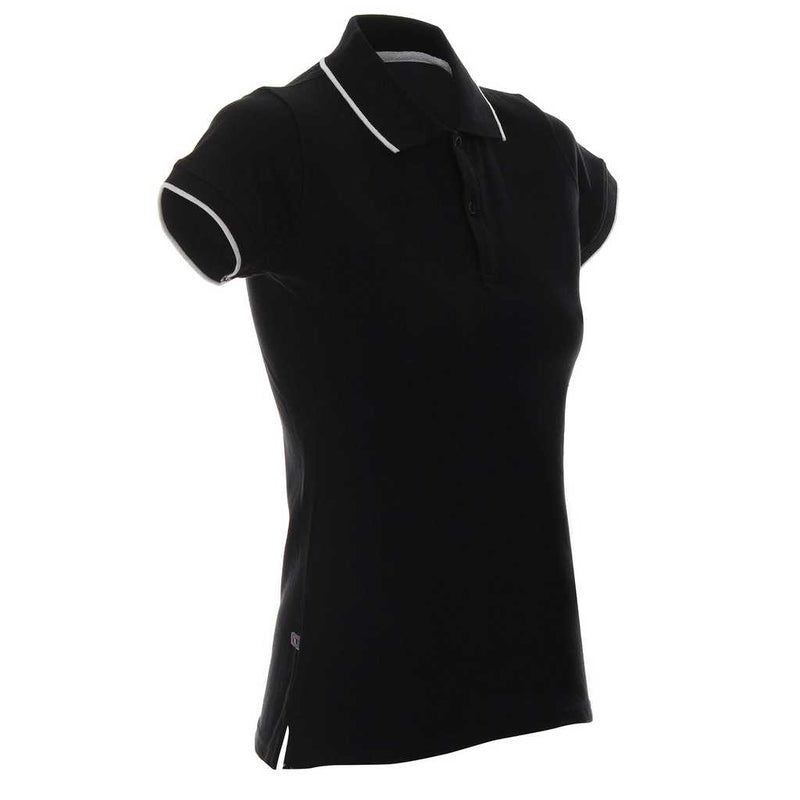 Promotivna ženska polo majica Ladies' line, 200 g/m2, crne boje, za tisak ili vez loga | Poslovni pokloni