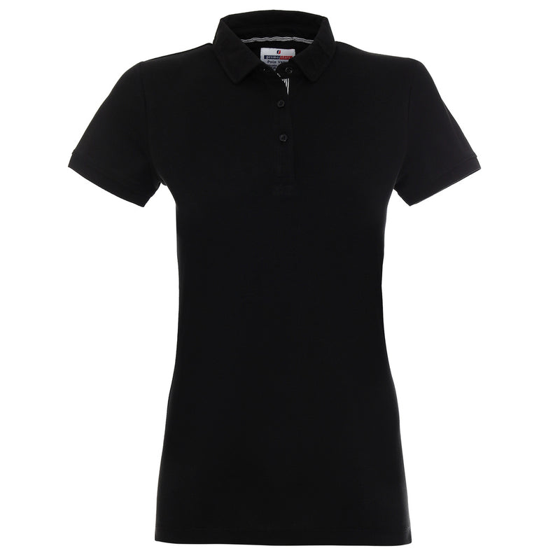 Reklamna ženska polo majica Ladies' Venus, 190 g/m2, crne boje | Poslovni pokloni