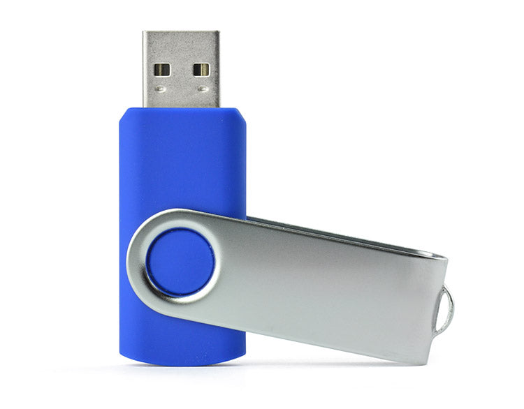 Poslovni pokloni | Promo pokloni | Promotivni USB stick rotirajući 4Gb za tisak logotipa, plave boje