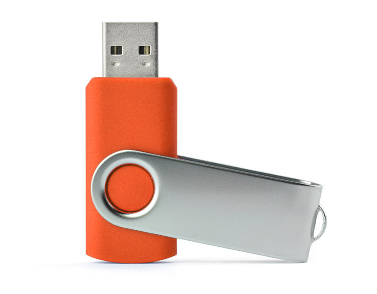 Poslovni pokloni | Promo pokloni | Promotivni USB stick rotirajući 4Gb za tisak logotipa, narančaste boje