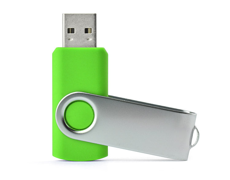 Poslovni pokloni | Promo pokloni | Promotivni USB stick rotirajući 4Gb za tisak logotipa, boje zelene limete