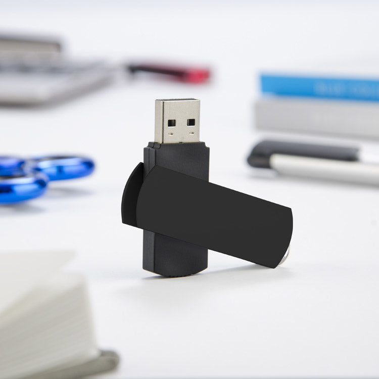 Poslovni pokloni | Promo pokloni | Promidžbeni USB stick Allu 8GB za tisak logotipa, crne boje