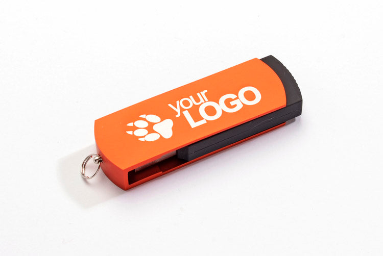 Poslovni pokloni | Promo pokloni | Promotivni USB stick Allu 8GB s laserskom gravurom logotipa, narančaste boje