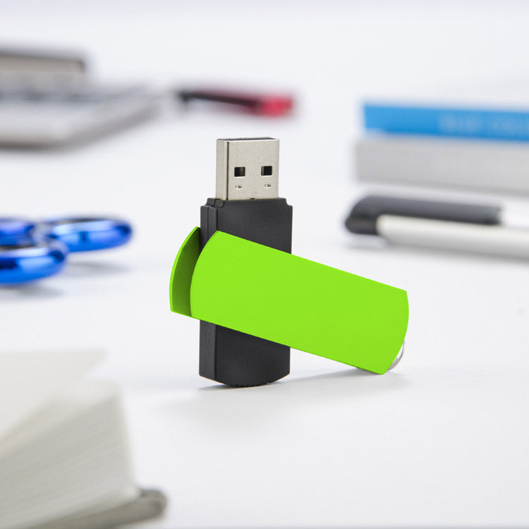Poslovni pokloni | Promo pokloni | Promidžbeni USB stick Allu 8GB za tisak logotipa, boje zelene limete
