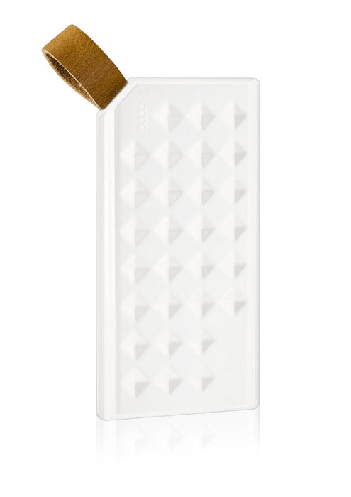 Luksuzna reklamna rezervna baterija kapaciteta 8000mAh, bijele boje | Poslovni pokloni