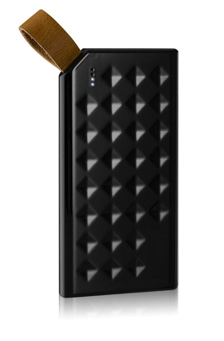 Luksuzna reklamna rezervna baterija kapaciteta 8000mAh, crne boje | Poslovni pokloni