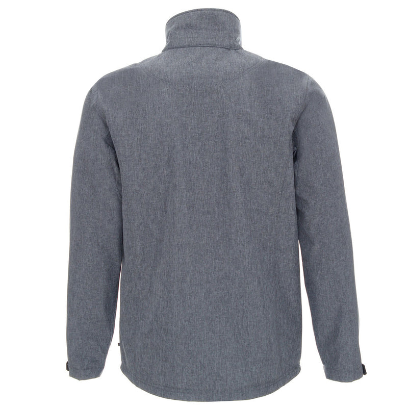 Poslovni pokloni | Promo pokloni | Reklamna muška softshell jakna Hurricane za tisak logotipa, sive melange boje