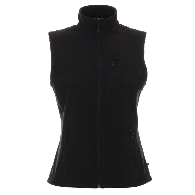 Ženski promotivni softshell prsluk Ladies Walker, crne boje | Poslovni pokloni