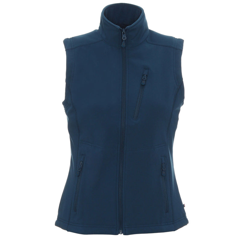 Ženski reklamni softshell prsluk Ladies Walker, tamno plave boje | Poslovni pokloni