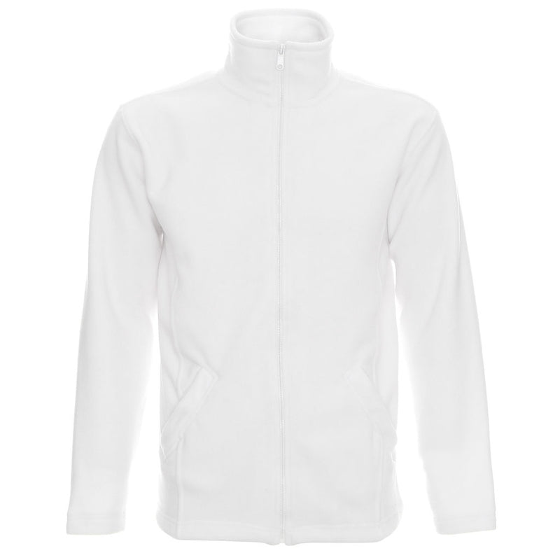 Poslovni pokloni | Promo pokloni | Promotivna muška flis majica Double, 280 g/m2, za tisak ili končani strojni vez logotipa, bijele boje