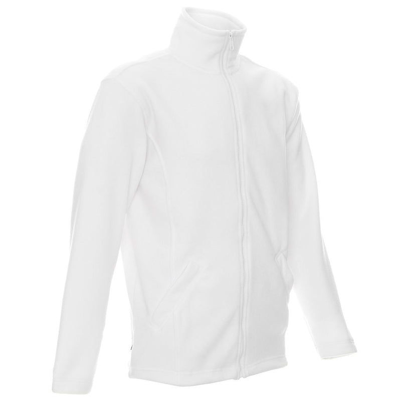 Poslovni pokloni | Promo pokloni | Promotivna muška flis majica Double, 280 g/m2, s tiskom ili končanim strojnim vezom logotipa, bijele boje