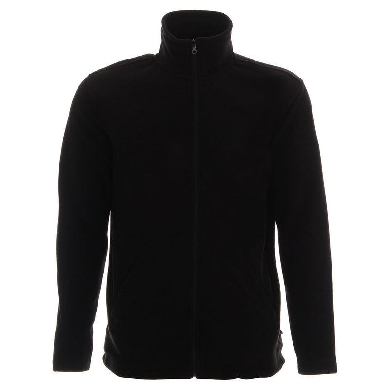 Poslovni pokloni | Promo pokloni | Promotivna muška flis majica Double, 280 g/m2, za tisak ili končani strojni vez logotipa, crne boje