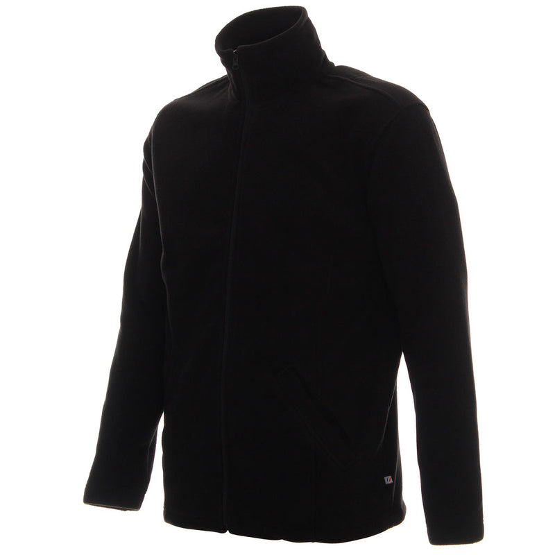 Poslovni pokloni | Promo pokloni | Promidžbena muška flis majica Double, 280 g/m2, za tisak ili končani strojni vez logotipa, crne boje