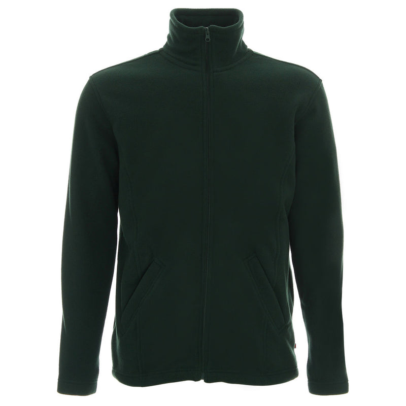 Poslovni pokloni | Promo pokloni | Promotivna muška flis majica Double, 280 g/m2, za tisak ili končani strojni vez logotipa, bottle zelene boje